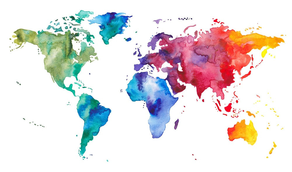 A map of the world